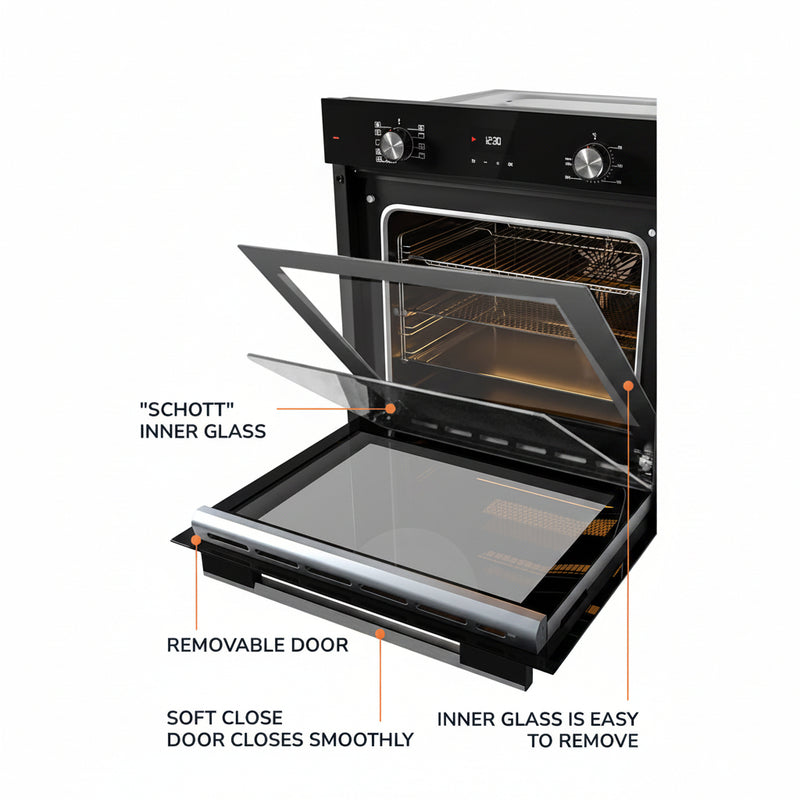 Load image into Gallery viewer, Millen 60cm Built-in Electric Oven MEO 6003 BL 9 Cooking Modes 3260W, 3 Year Warranty