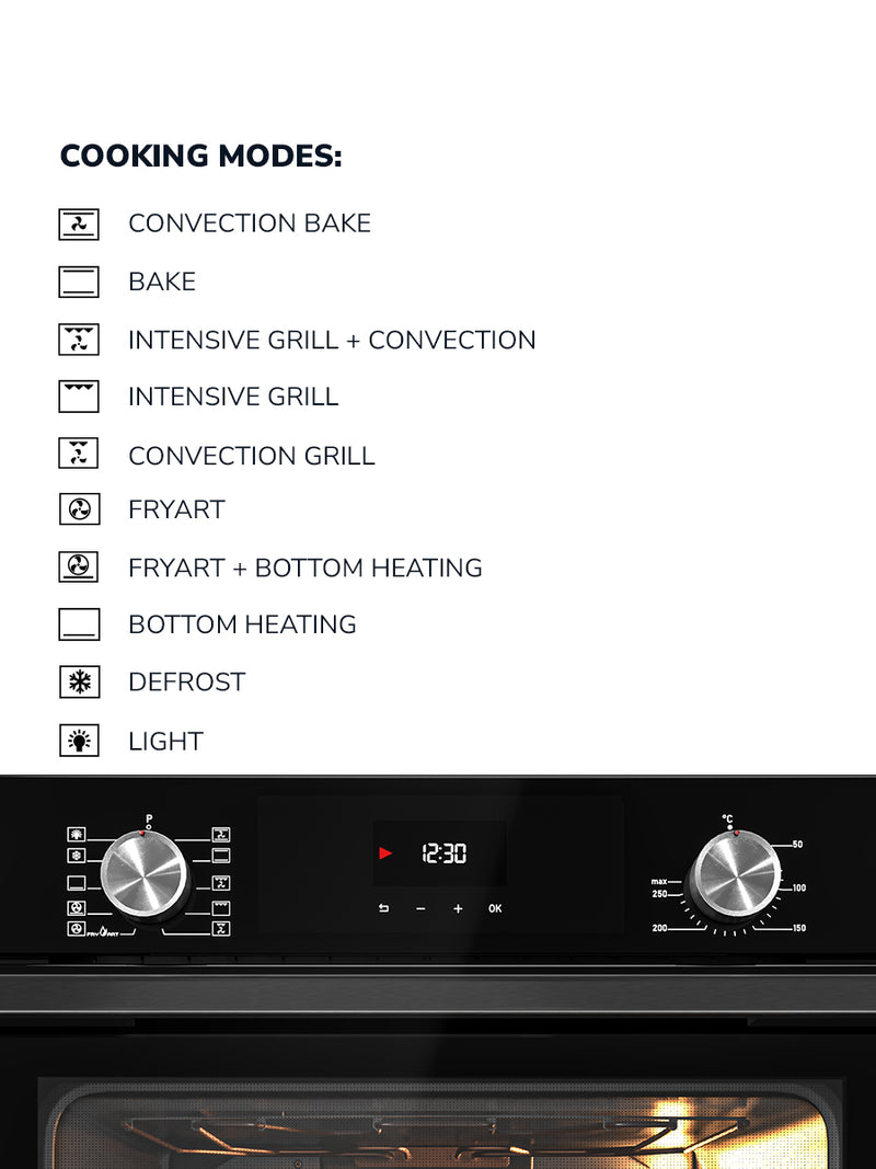 Load image into Gallery viewer, Millen 60cm Built-in Electric Oven MEO 6004 BL 10 Cooking Modes 3260W, 3 Year Warranty