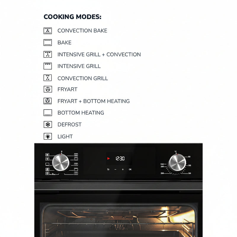 Load image into Gallery viewer, Millen 60cm Built-in Electric Oven MEO 6004 BL 10 Cooking Modes 3260W, 3 Year Warranty