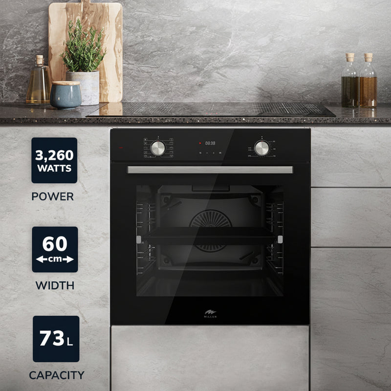 Load image into Gallery viewer, Millen 60cm Built-in Electric Oven MEO 6004 BL 10 Cooking Modes 3260W, 3 Year Warranty