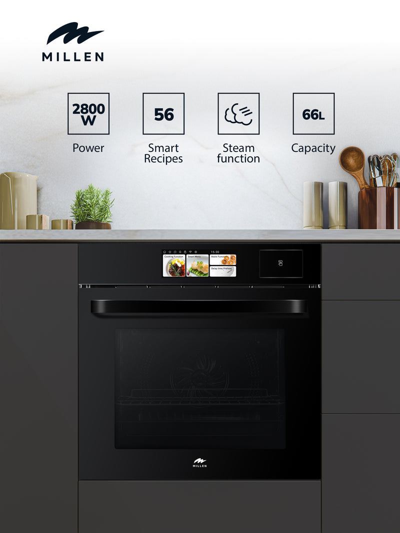Load image into Gallery viewer, Millen Built In Electric Steam Oven with TFT Display MEOS 605 BL