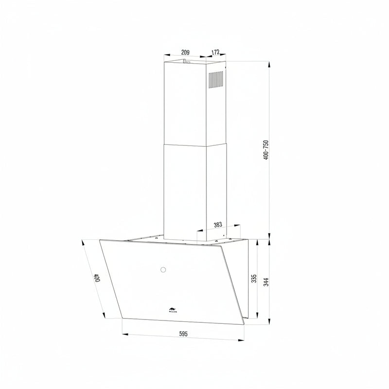 Load image into Gallery viewer, Millen Kitchen Hood MKH 601 BL