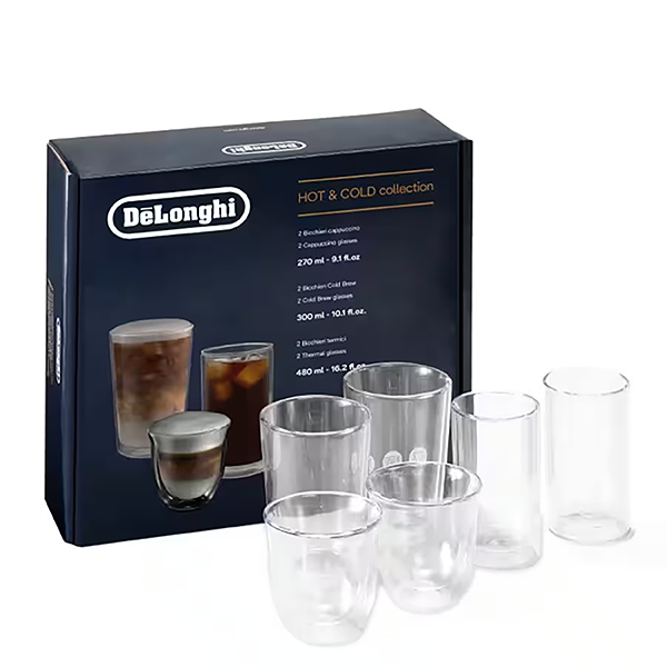Load image into Gallery viewer, De'Longhi DLSC302 Fancy Collection Espresso, Cappuccino, and Latte Macchiato Glass