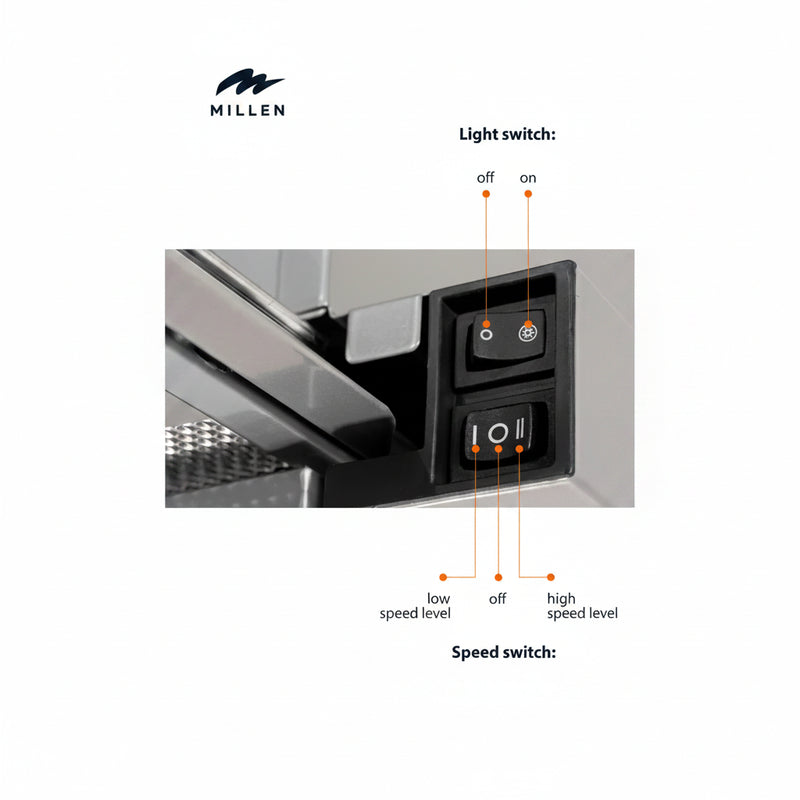 Load image into Gallery viewer, Millen MBKHSG 6001 BL Telescopic Black Glass Hood 60cm, 3 Years Warranty