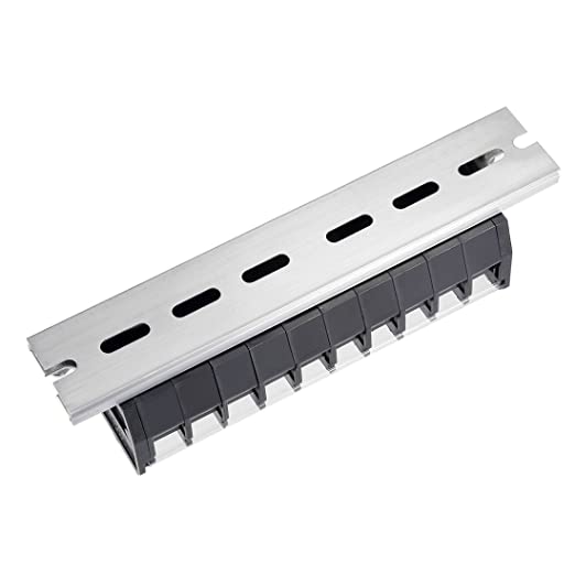 Load image into Gallery viewer, Uxcell Barrier Terminal Strip Block 660V 20A Dual Rows 10P DIN Rail Base Screw Connector