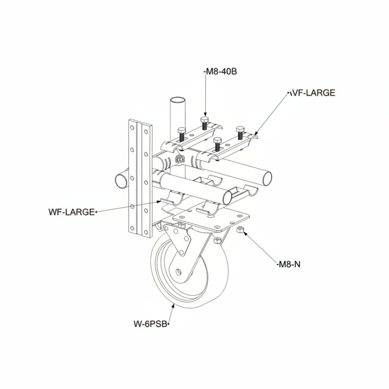 Load image into Gallery viewer, Swivel Plate-Mount Caster with Brake W-6PSB 6