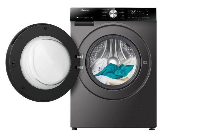 Load image into Gallery viewer, Hisense Front Load Washing Machine WF3S9043BT 9kg, 1400 RPM, Auto Wash, Titanium Grey