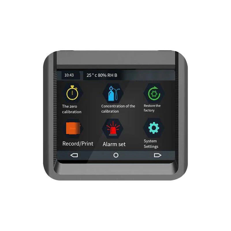 Portable Composite Five In One Gas Detection And Alarm Tester Has Built-in Pump 350g Black Platform