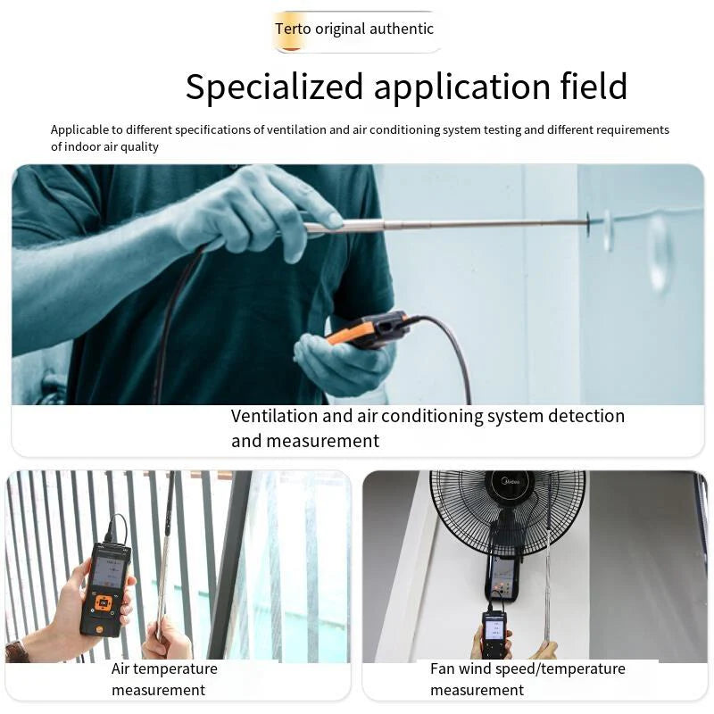 Germany Testo440 Hot Wire Anemometer Industrial High Precision Thermal Air Volume And Temperature Measurement Set