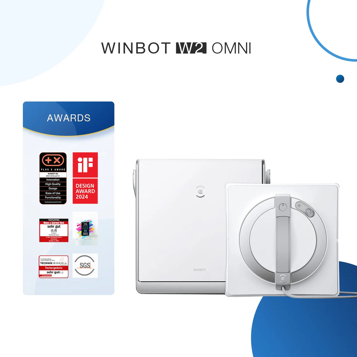 Buy Now Ecovacs WINBOT W2 OMNI Smart Window Cleaner UAE