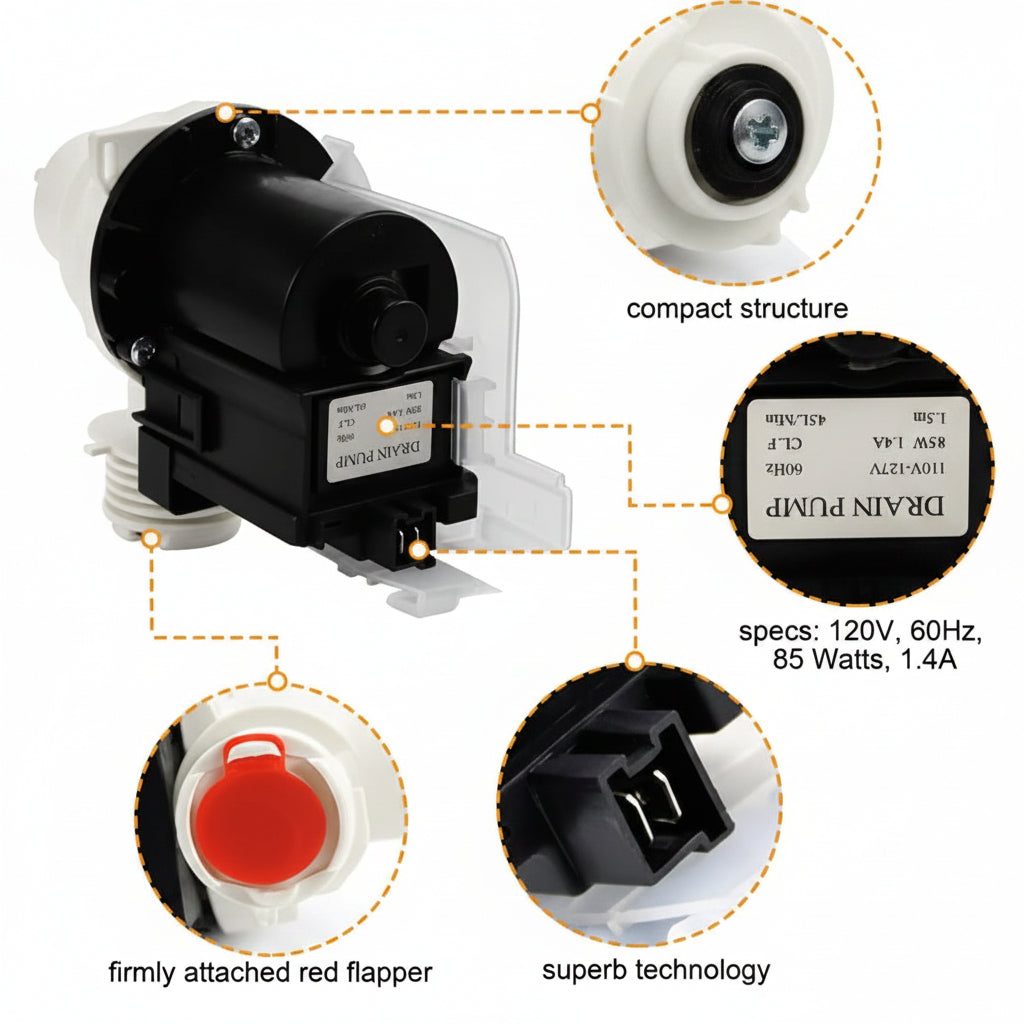 Drain Pump 137221600 Washer Drain Pump SPARE