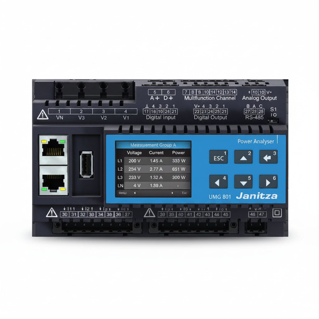 Janitza Modulary Expandable Power Quality Analyzer Measurement Device UMG 801