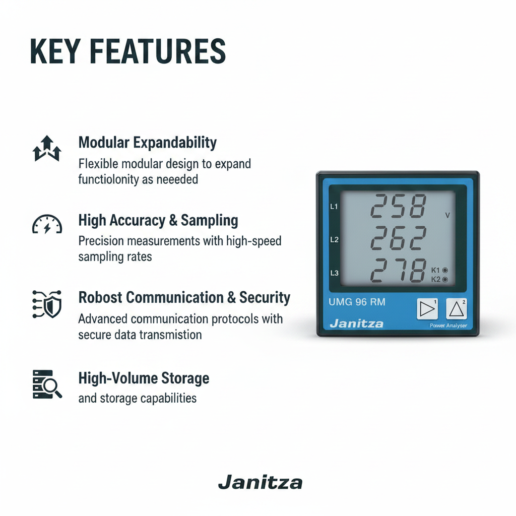 Janitza Power quality analyser UMG 96RM-P