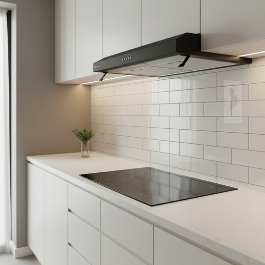 Millen 60cm Under Cabinet Black Range Hood MKH 603 BL 80W, 3 Year Warranty