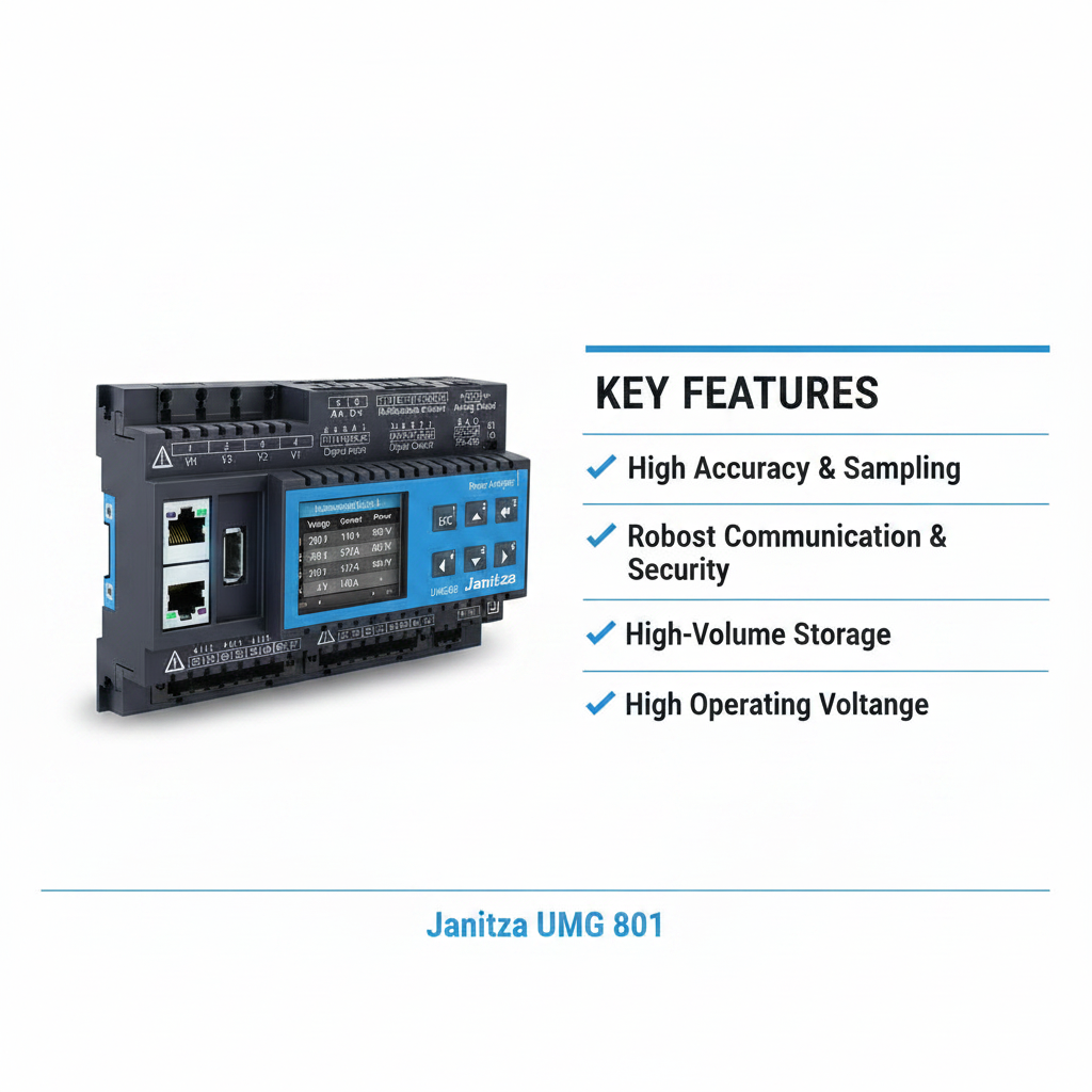 Janitza Modulary Expandable Power Quality Analyzer Measurement Device UMG 801