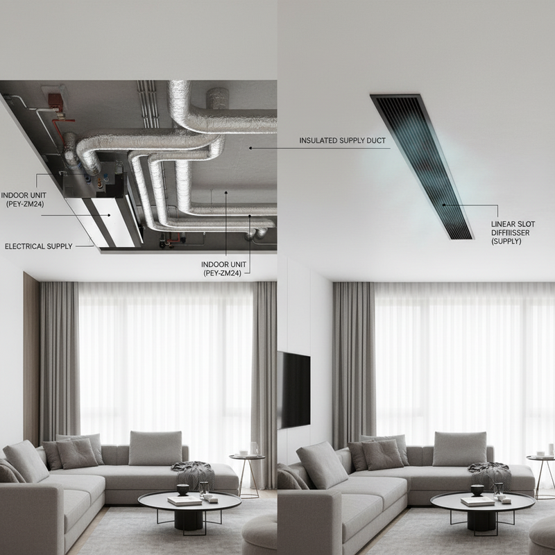 Load image into Gallery viewer, Mitsubishi Air Conditioner 2 Ton AC Concealed Ducted PEY-ZM24
