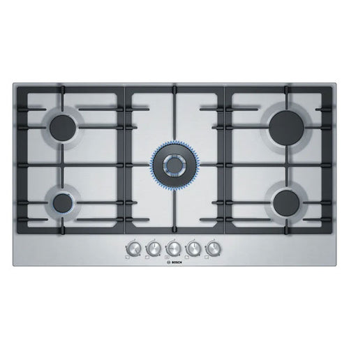 Bosch Series 6 Gas Hob 90 cm Tempered Glass, Black