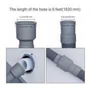 1m Washing Machine Dishwasher Drain Waste Hose Waste Water Outlet Expel Soft Tube Stretchable