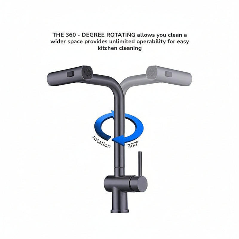 Load image into Gallery viewer, MILLEN Single Lever Kitchen Faucet Mixer with 360° Swivel, Pull-down Hand Spray, Gunmetal Satin - MM501GM, 1Y Warranty
