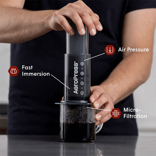 AeroPress Original Portable Coffee & Espresso Maker 3-in-1 Brewing, Standard