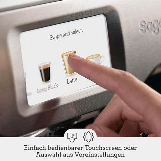 Sage The Barista Touch Espresso Machine, SES880BSS4EEU1