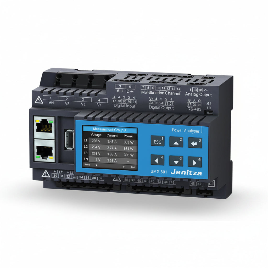 Janitza Modulary Expandable Power Quality Analyzer Measurement Device UMG 801