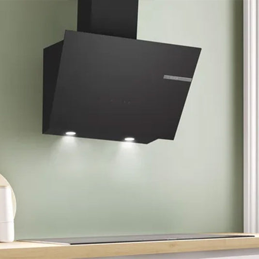 Series 4 wall-mounted cooker hood 90 cm , Black DWK96PJ60M