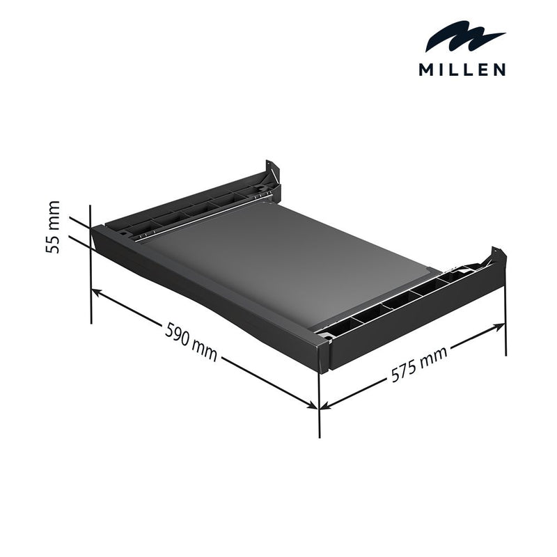 Load image into Gallery viewer, MILLEN Shelf Space Grey Stacking Kit – Secure Mounting for Washer &amp; Dryer, M01BL МWM10BL
