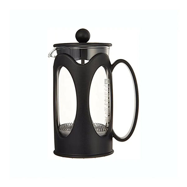 Bodum 10682-01 Kenya French Press Coffee Maker, Borosilicate Glass - 3-Cup (0.35 L), Black