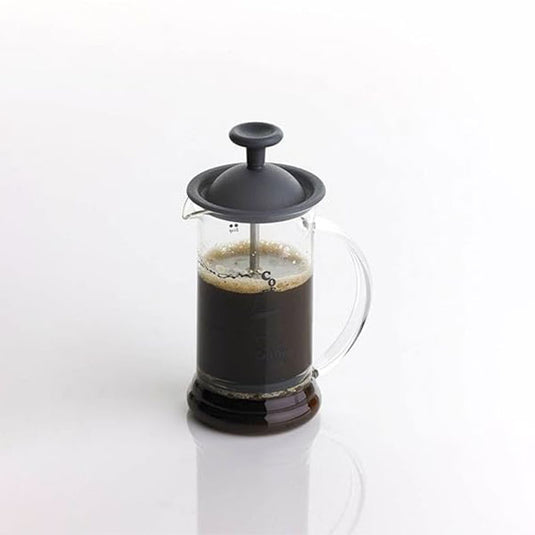 HARIO's Coffee Press Slim Premium Glass Coffee Maker 240ml Single Cup Brewing