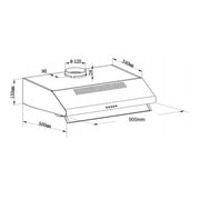 Standard Fixed Hood BMECH9FS-2 90cm