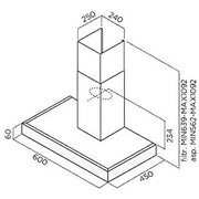 Baumatic BMECH9WSS-2 90cm Wall Mounted Hood