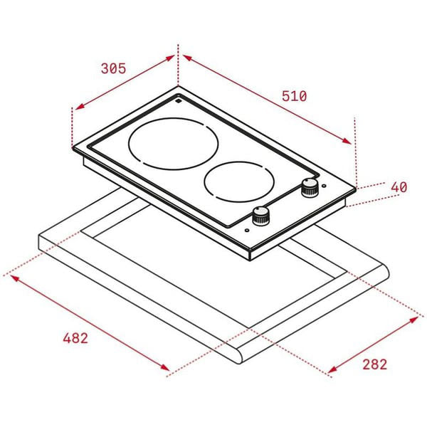 TEKA EFX 30.1 2H Modular Vitroceramic Hob in 30 cm
