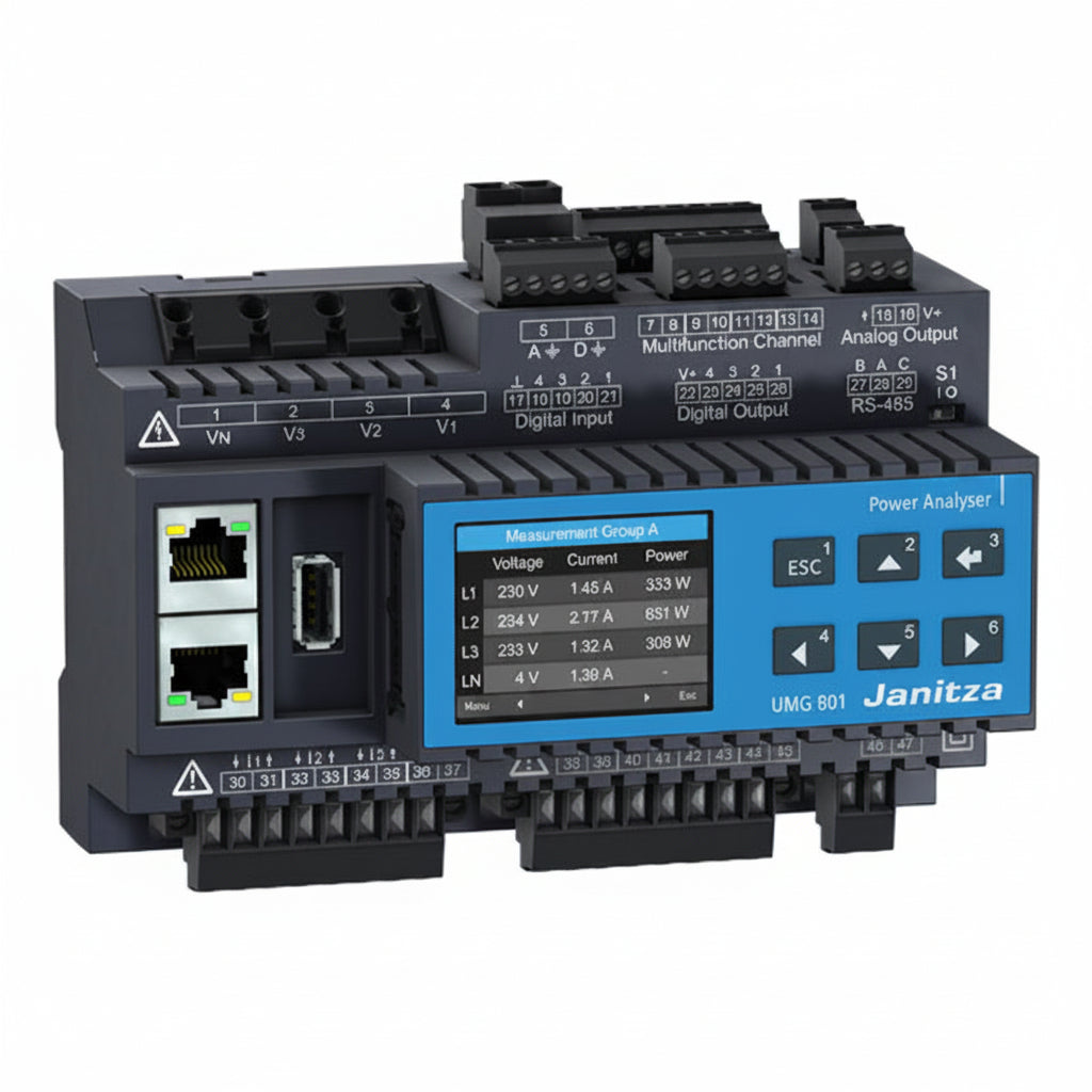 Janitza Modulary Expandable Power Quality Analyzer Measurement Device UMG 801