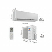 Gree Lomo White Reciprocating Wall Split Air Conditioner P20C3 1.6 Ton | Reliable AC