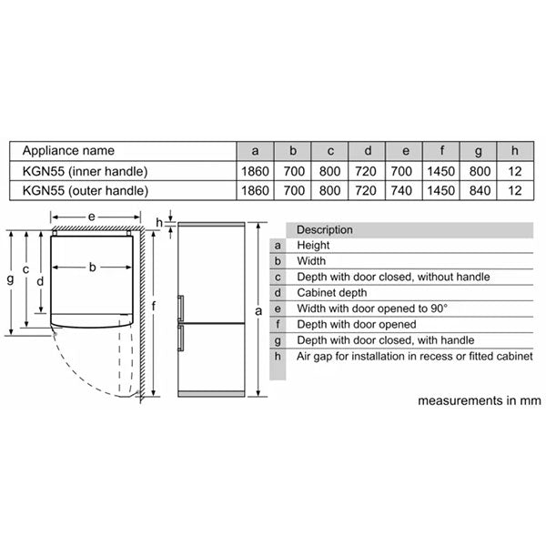 Load image into Gallery viewer, Bosch Series 4 Free-Standing Bottom Freezer Refrigerator KGN55VL21M
