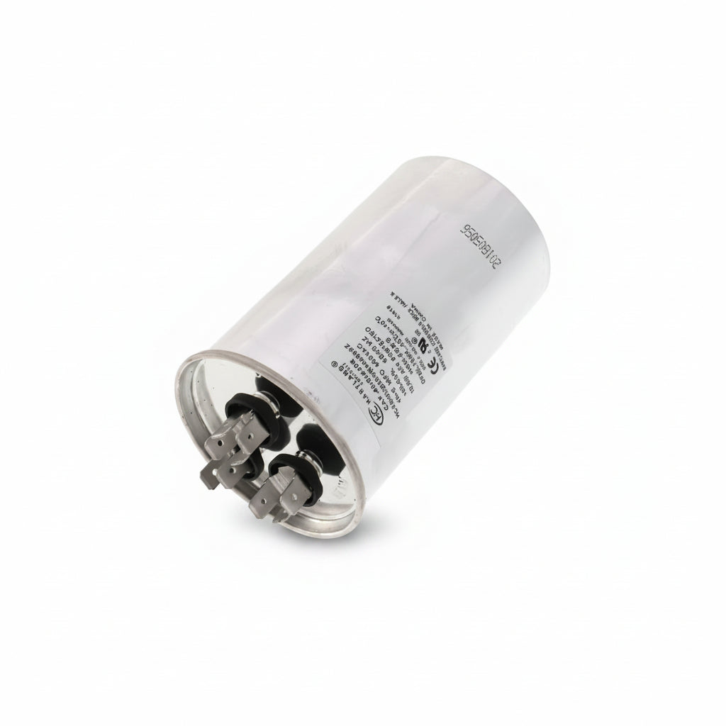 The HVAC Genius 45+5 uf MFD 370-440 Volt Dual Run Round Capacitor 45-5-440R for HVAC, Air conditioners, Pool pumps, and Furnaces