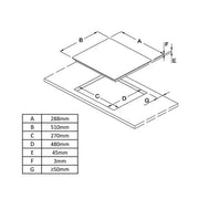 Baumatic Built-in Gas Hob 2 Burner BMEH3GSS-2 30cm