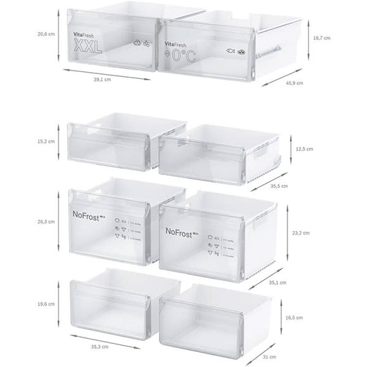 Bosch Series 4 French Door Bottom Freezer KFN96VPEAG