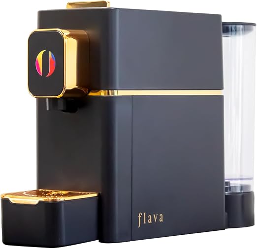 Flava AVA Pro Series Capsule Coffee Machine Black – 9 Bar pressure Espresso Maker with 0.85 L Water Tank, Home & Office Use, 1 year Warranty
