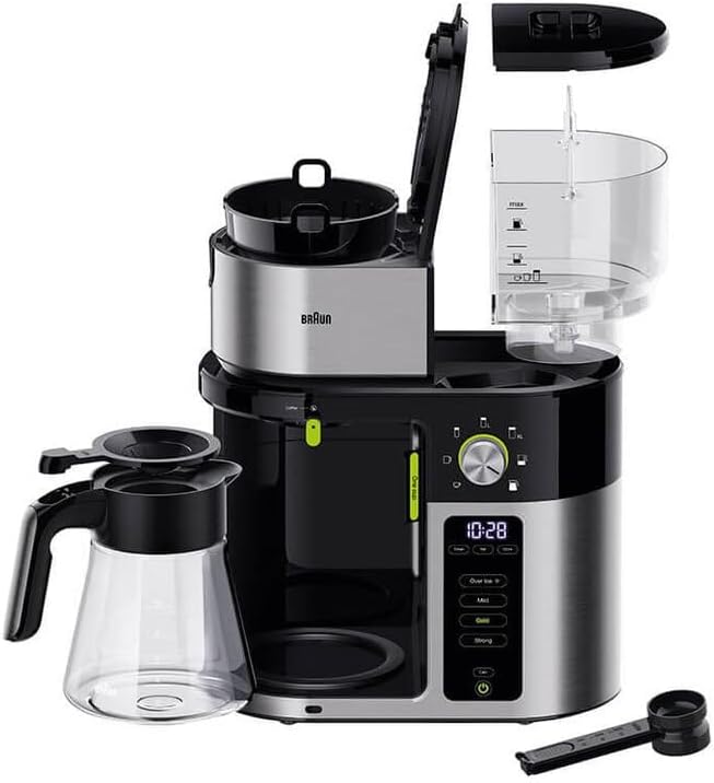Braun MultiServe KF 9050 BK Drip Coffee Maker with Glass Jar