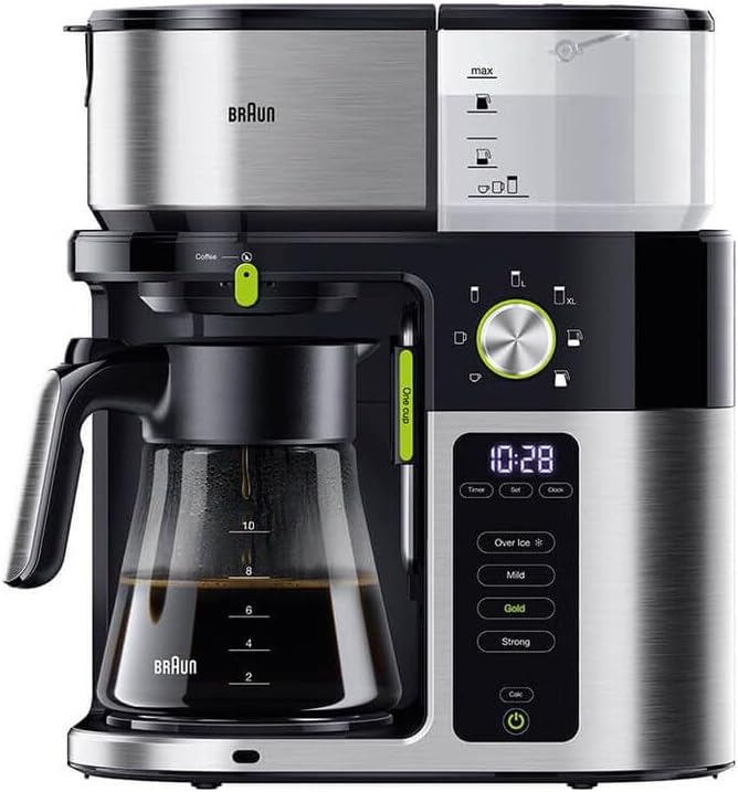 Braun MultiServe KF 9050 BK Drip Coffee Maker with Glass Jar