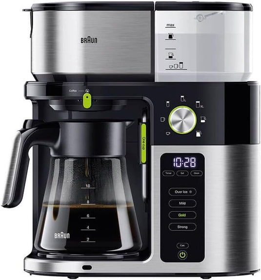 Braun MultiServe KF 9050 BK Drip Coffee Maker with Glass Jar