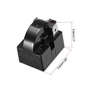 Refrigerator 2 Pin Start Relay for Compressor Black
