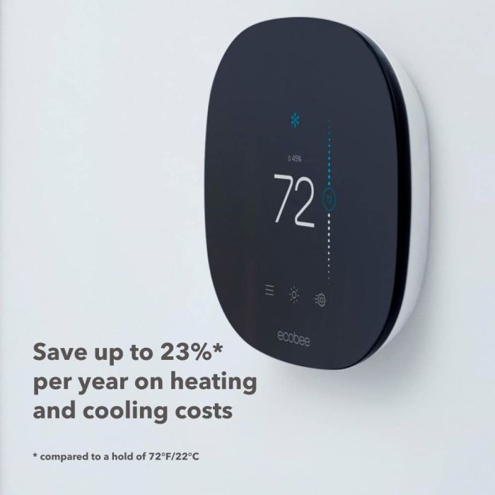 Ecobee Smart Thermostat 3 lite 2nd Generation - EB-STATE3LT-02 - Black - TDRA Approved