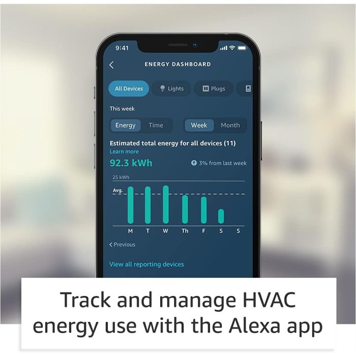 Amazon Smart Thermostat – Save money and energy - Works with Alexa and Ring - 1st Gen S6ED3R - US Version