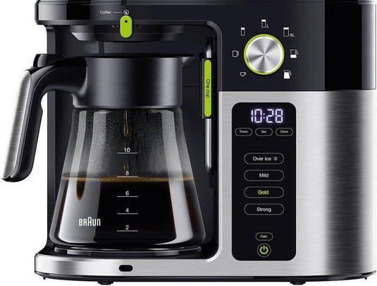 Braun MultiServe KF 9050 BK Drip Coffee Maker with Glass Jar