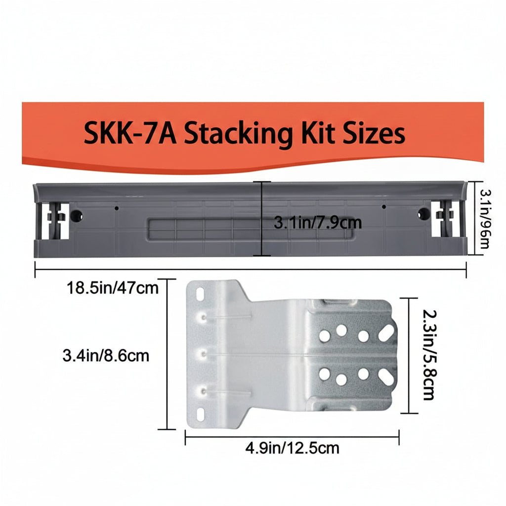 Washers and Dryers Stacking Kit for Front Load Replaces Part SKK7A SKK8K SKK8K SK5AXAA SK5A,27 Inch