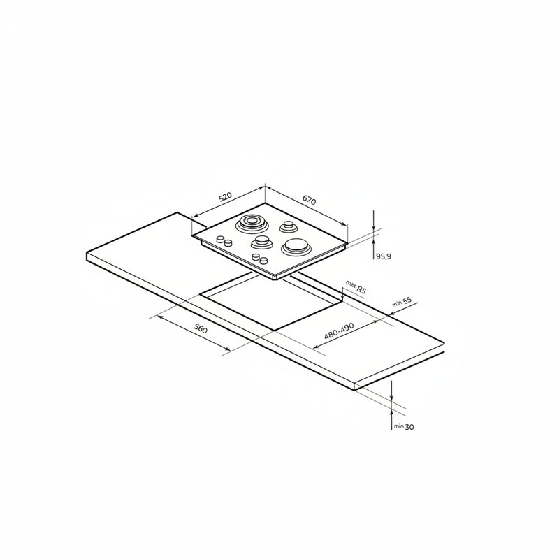 Load image into Gallery viewer, Millen 65cm Built-in 4 Burner Gas Hob MGHG 6502 WH 9700W, 3 Year Warranty
