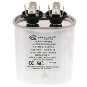7.5 MFD Capacitor 370 or 440 VAC Oval Run Capacitor for Fan Motor Blower Condenser in Air Handler Straight Cool – Heat Pump Air Conditioner – Furnace – Pool Pump – by The HVAC Genius
